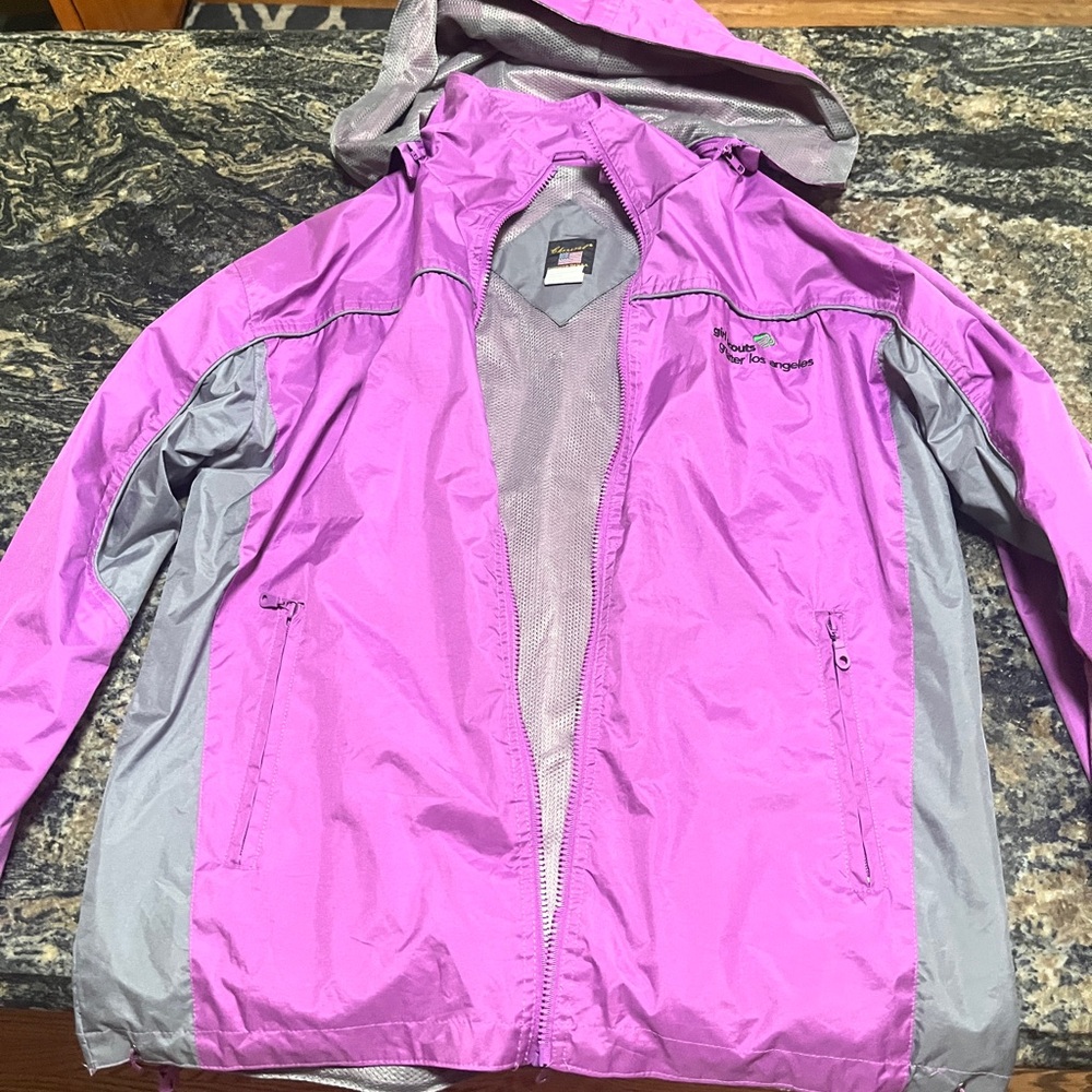 Girl Scout Women’s Purple Windbreaker Jacket medium GSGLA